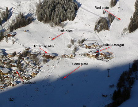 Skiområdet omkring Hotel Astergut i Saalbach - fotograferet af Jesper Broberg